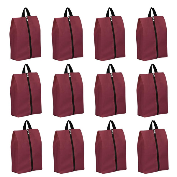 Shoe Storage Bag for Women & Men (Non Woven - Maroon) PACK OF 12