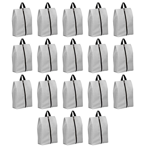 Shoe Storage Bag for Women & Men (Non Woven - Grey) PACK OF 18