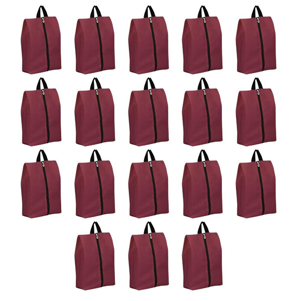Shoe Storage Bag for Women & Men (Non Woven - Maroon) PACK OF 18