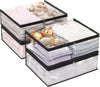 FAB ELLITE Transparent Clothes Organiser for Wardrobe Storage Bag (Pack of 4)