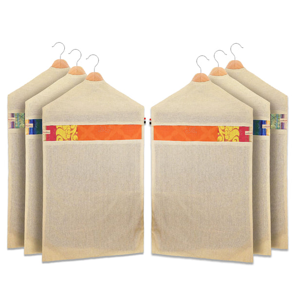 Hanging Cotton Saree Covers For Wardrobe Pack Of 12
